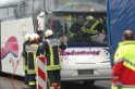VU Auffahrunfall Reisebus auf LKW A 1 Rich Saarbruecken P17